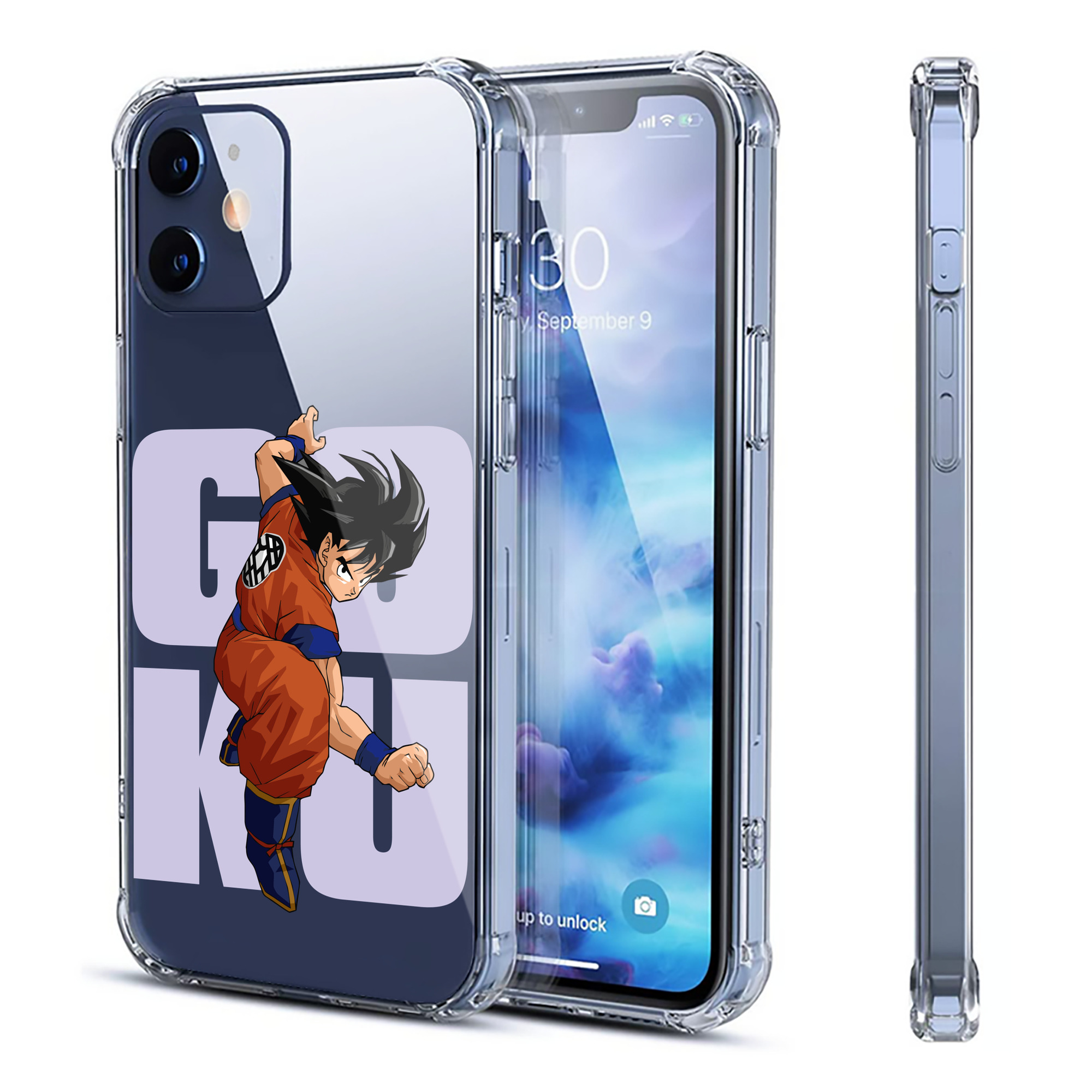 （画像用） ドラゴンボール 孫悟空（そん ごくう）Son Goku カカロット DRAGON BALL Kakarotto 【iPhone 12シリーズ対応】透明スマホケース（クリアソフトケース）